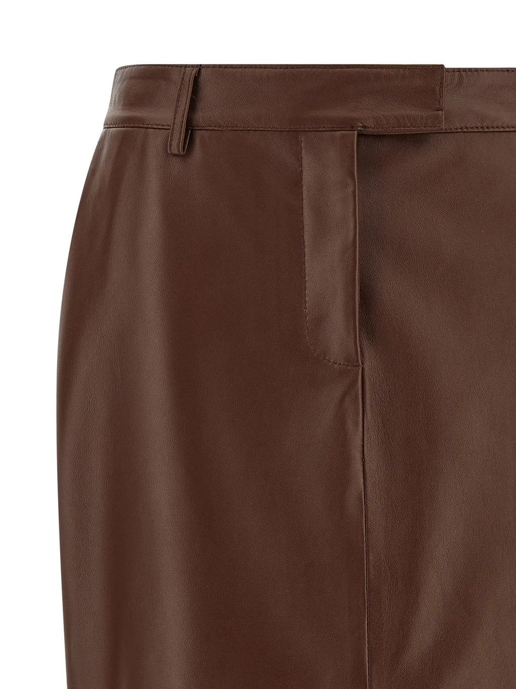 Giuseppe Di Morabito Giuseppe Di Morabito Brown Leather Midi Skirt