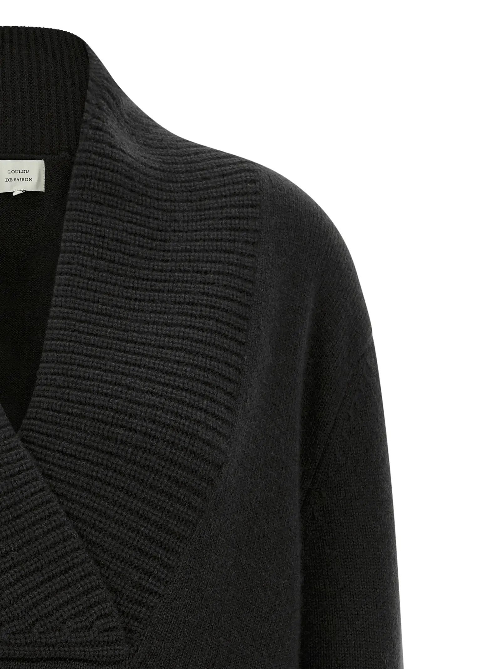 Loulou De Saison Black Cashmere Cardigan
