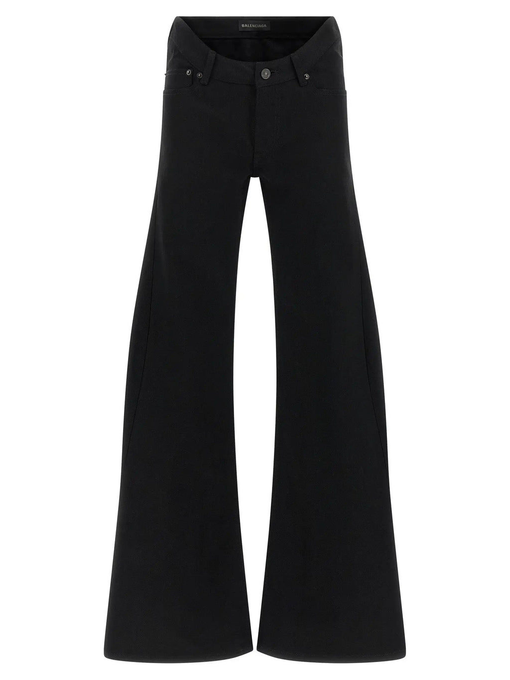Balenciaga Black Cotton Flared Jeans
