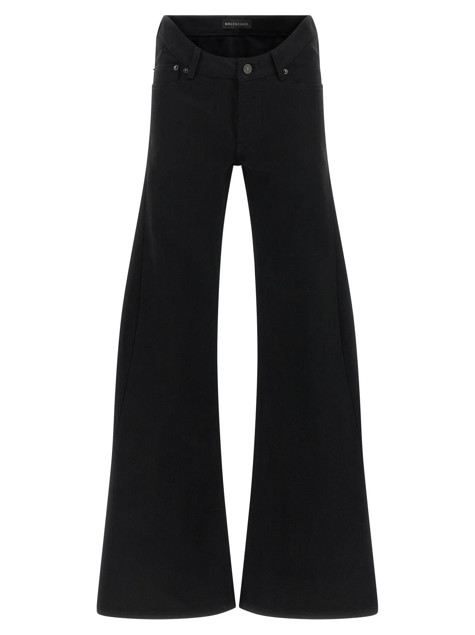Balenciaga Black Cotton Flared Jeans