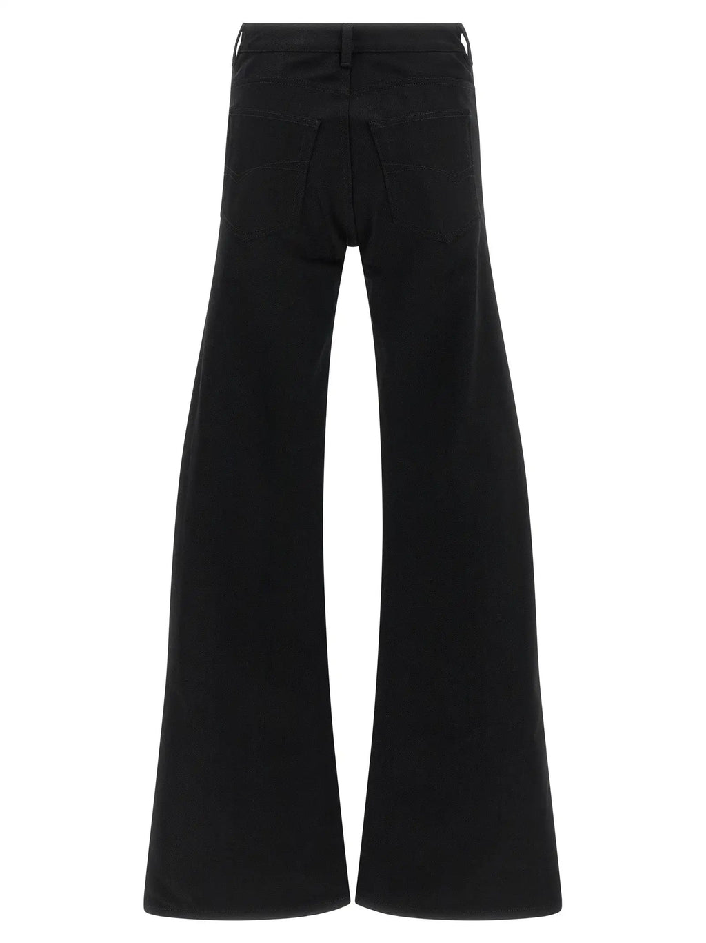 Balenciaga Black Cotton Flared Jeans