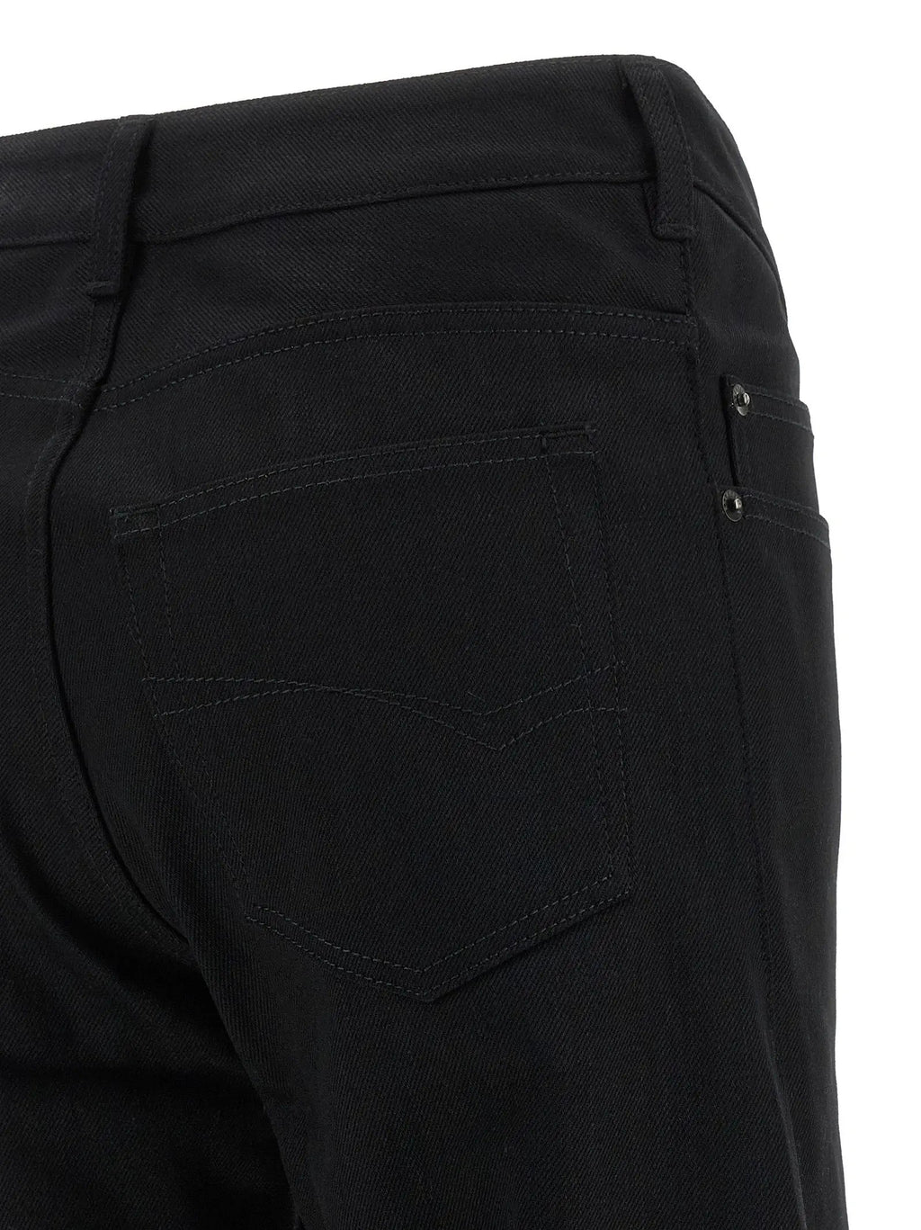 Balenciaga Black Cotton Flared Jeans
