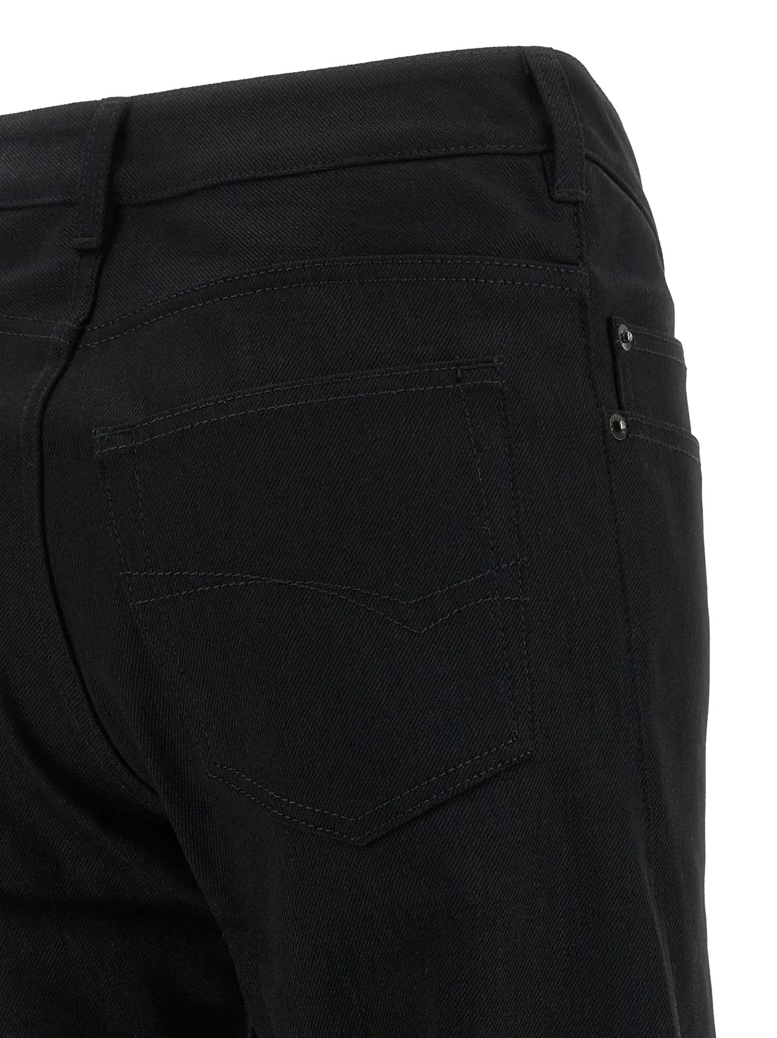 Balenciaga Black Cotton Flared Jeans