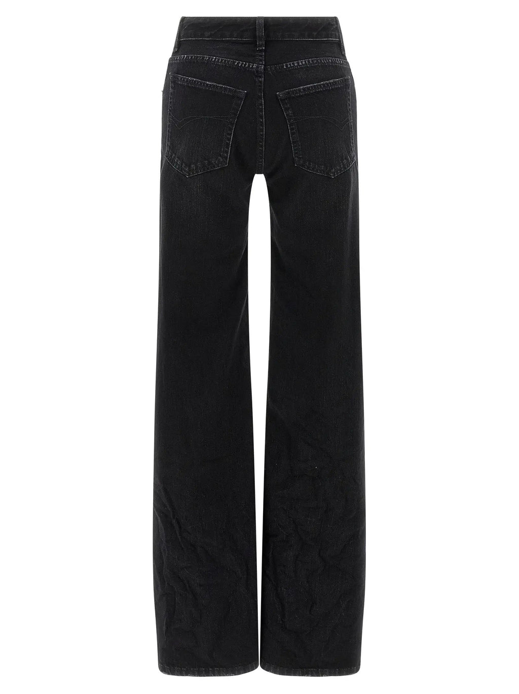 Balenciaga Black Cotton Flared Jeans