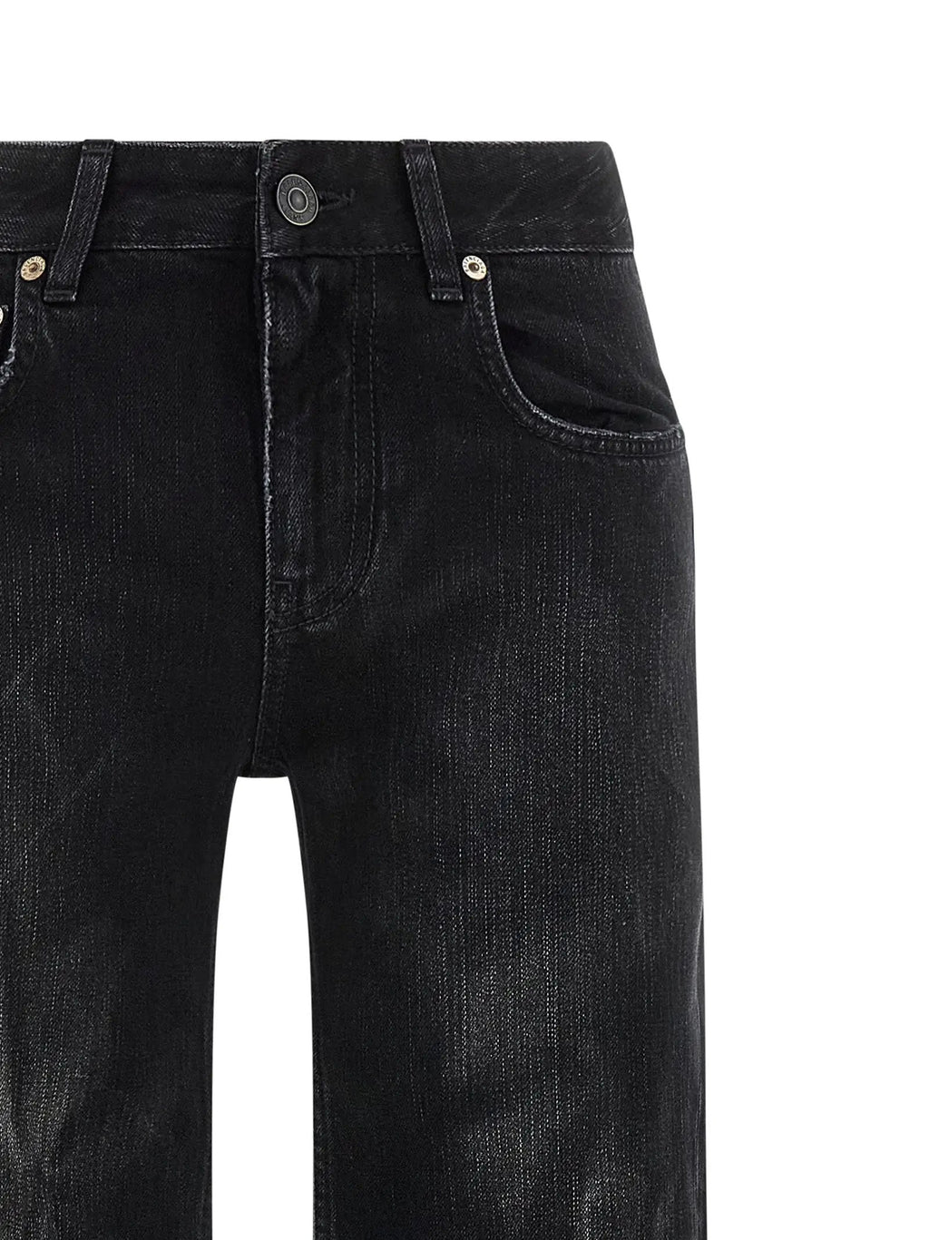 Balenciaga Black Cotton Flared Jeans