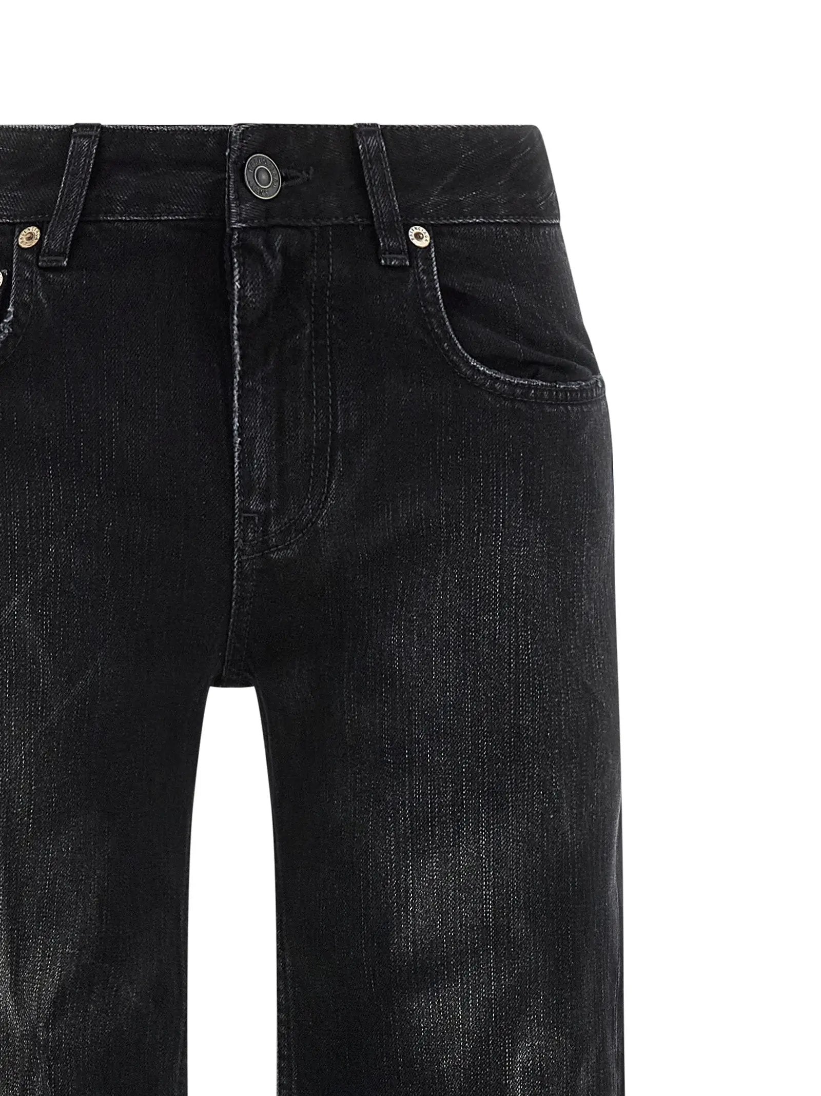 Balenciaga Black Cotton Flared Jeans
