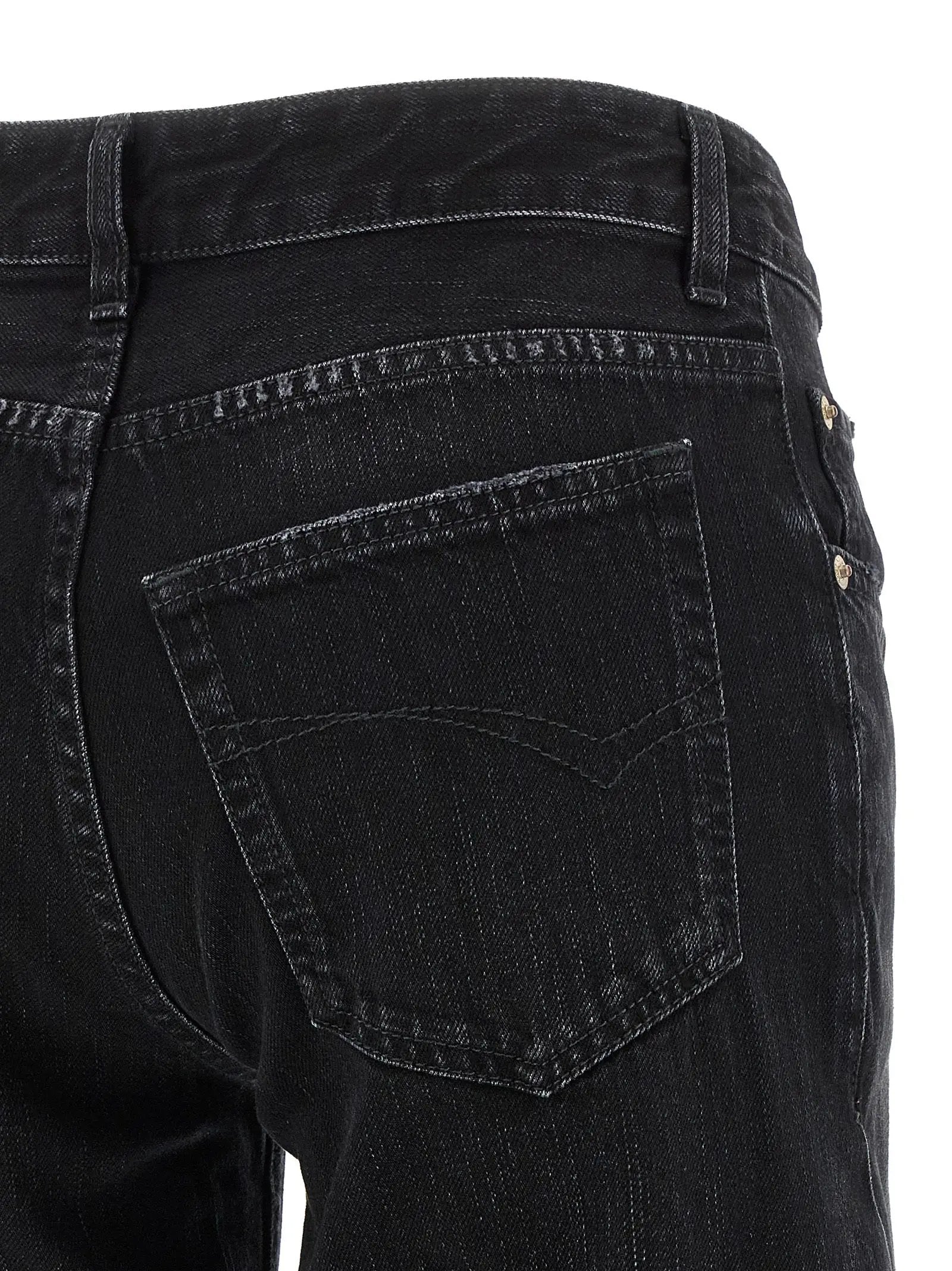 Balenciaga Black Cotton Flared Jeans