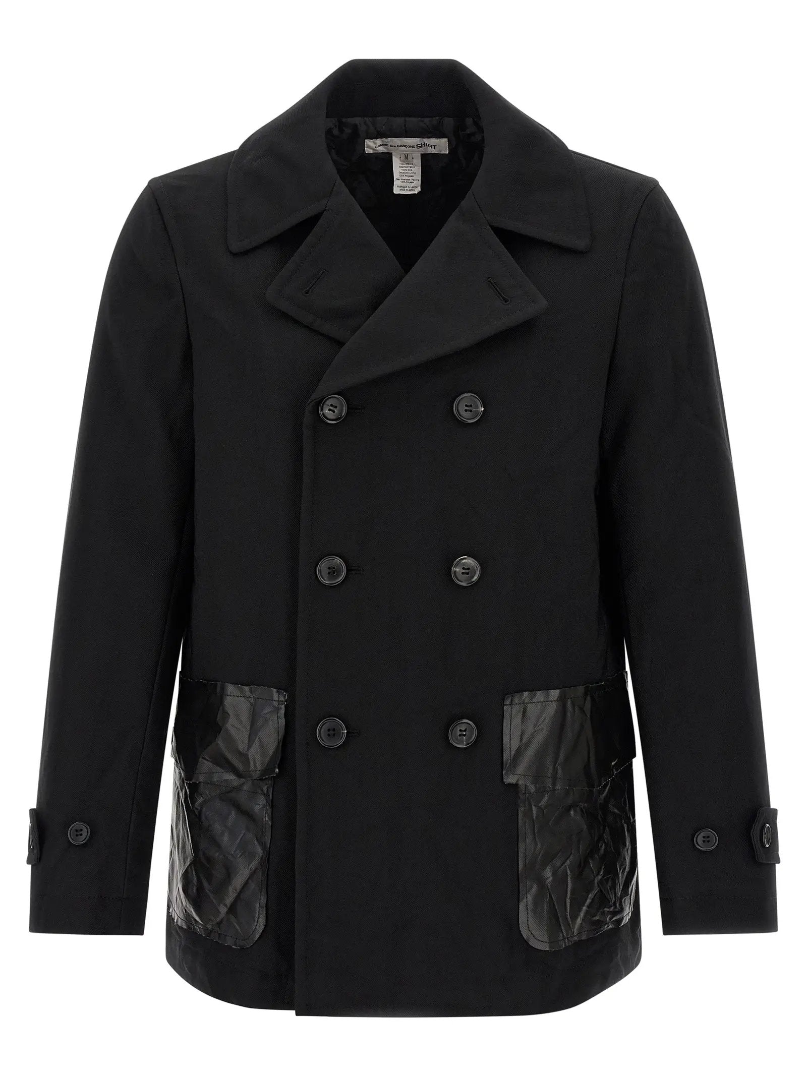 Comme Des Garçons Black Polyester Coat