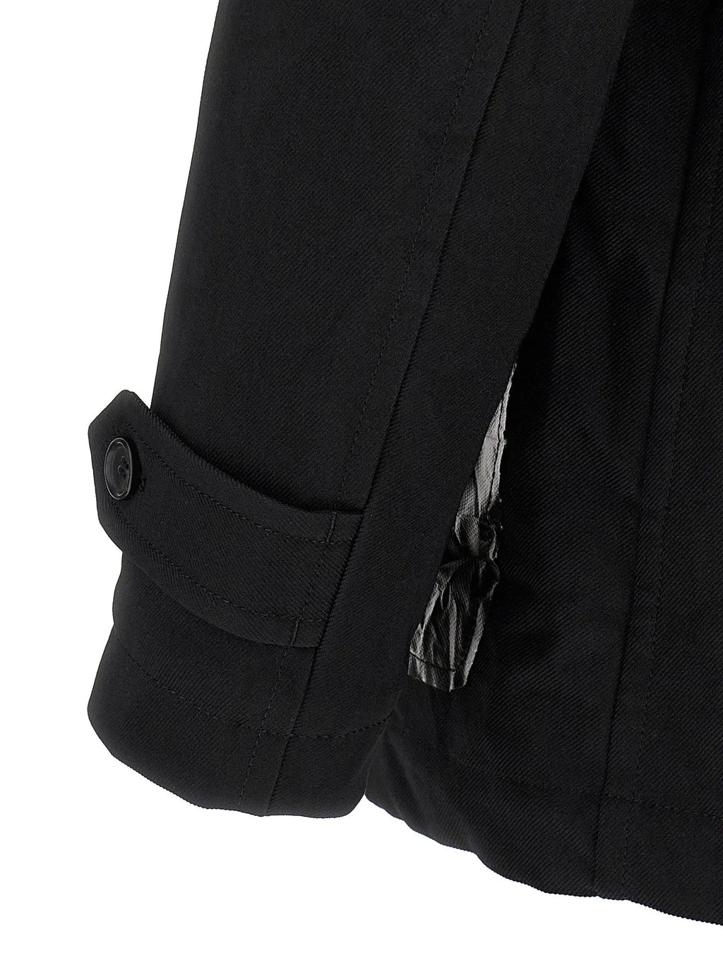 Comme Des Garçons Black Polyester Coat