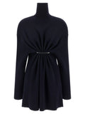 Balenciaga Blue Wool Short Dress