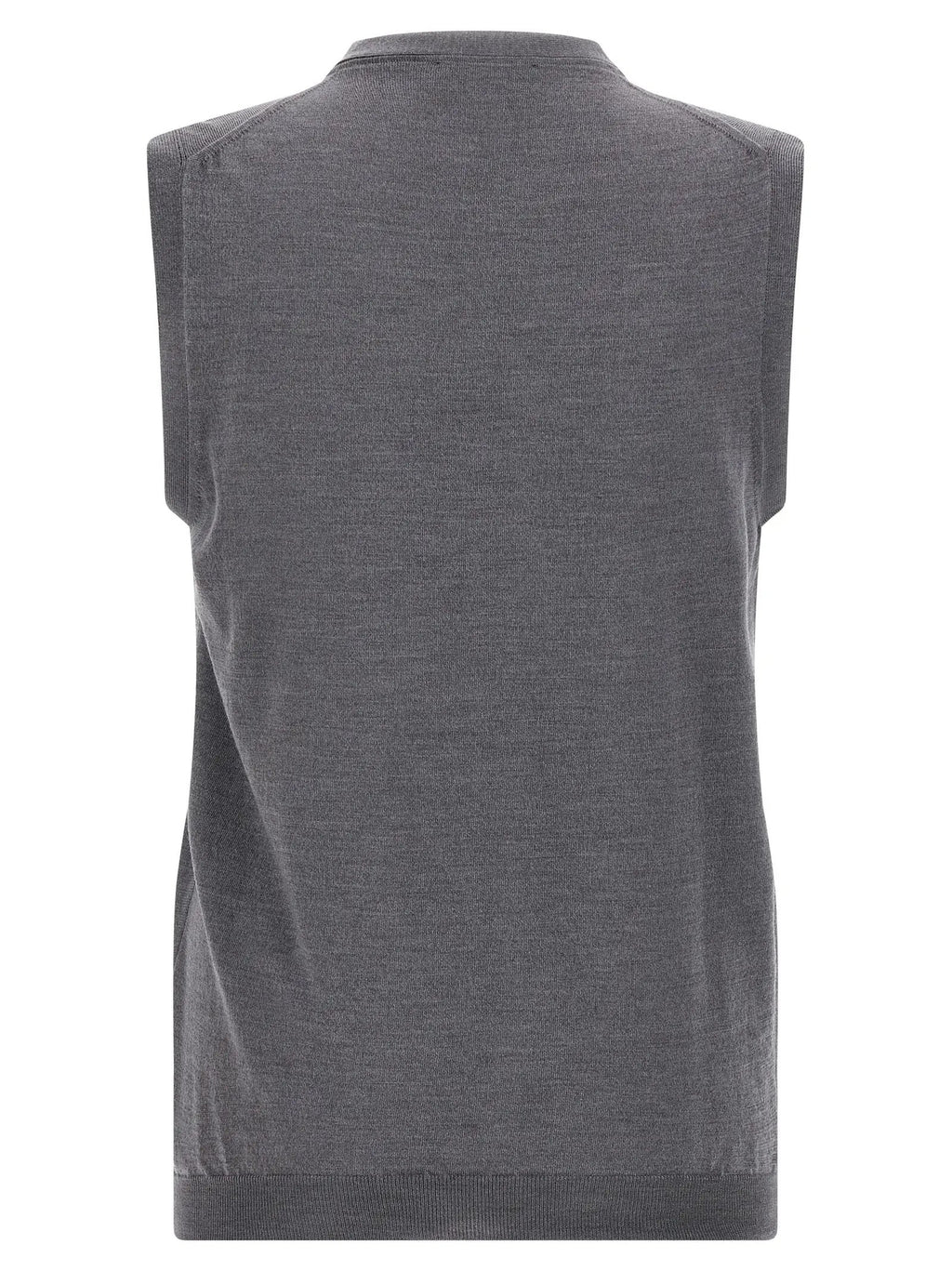 ZANONE Gray Virgin Wool Sleeveles Sweater