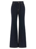 Alexander McQueen Blue Cotton Flared Jeans