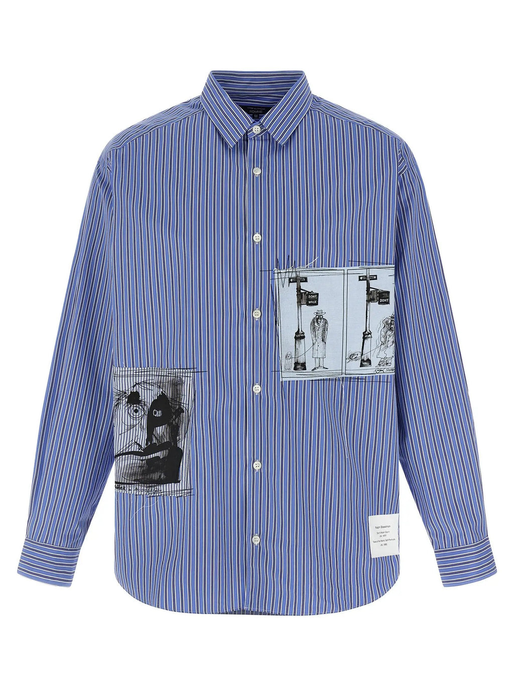 Comme Des Garçons Blue Cotton Blouse