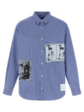 Comme Des Garçons Blue Cotton Blouse
