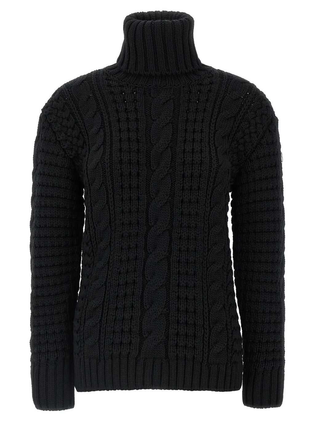 MONCLER GENIUS Black Virgin Wool Cardigan
