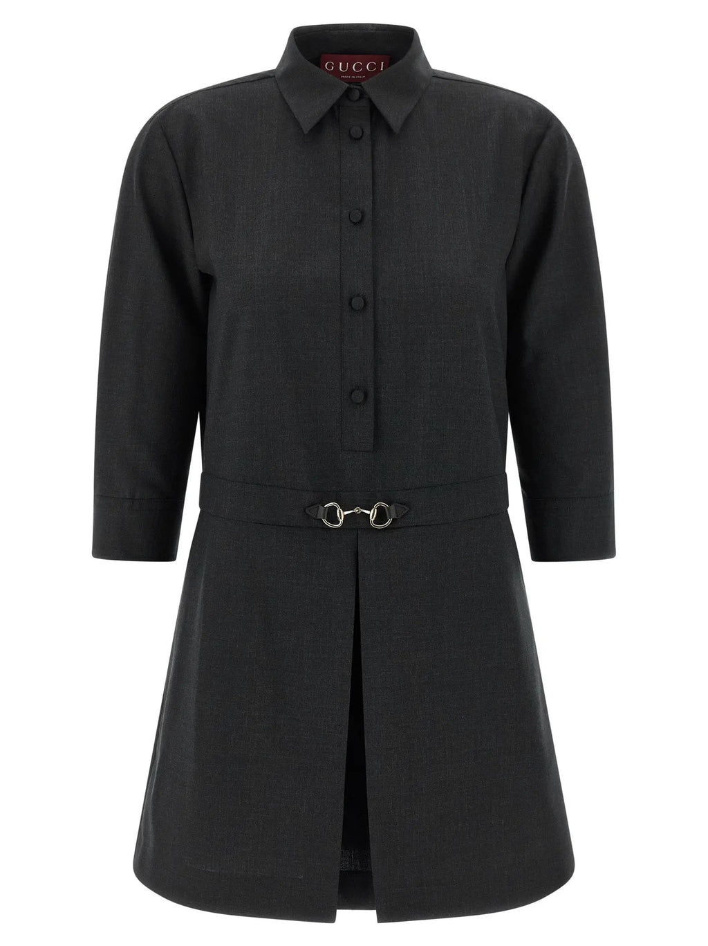 Gucci Gray Wool Short Dress