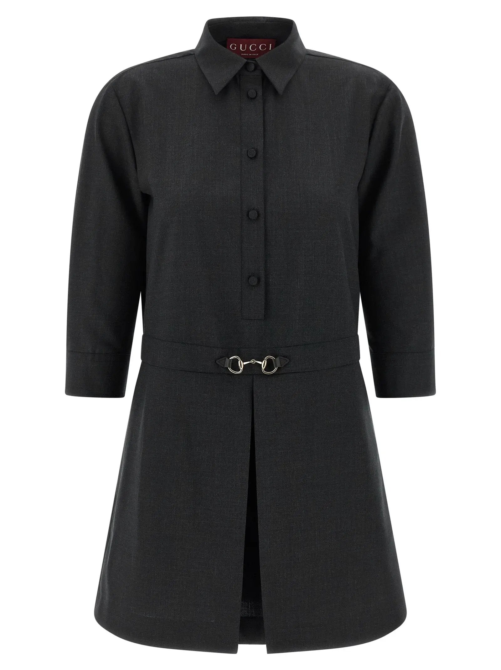 Gucci Gray Wool Short Dress