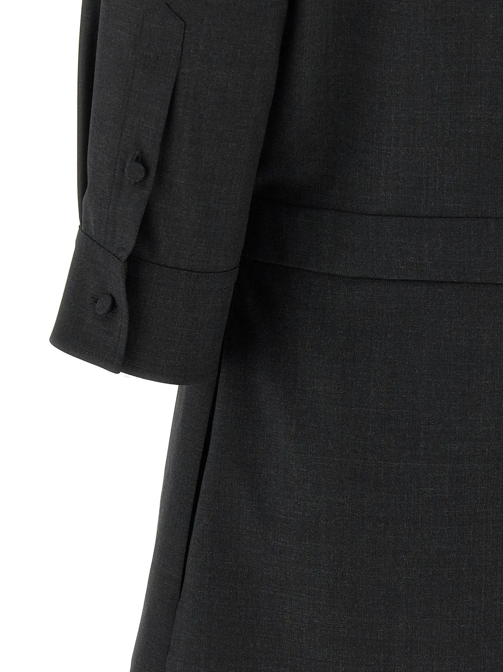 Gucci Gray Wool Short Dress