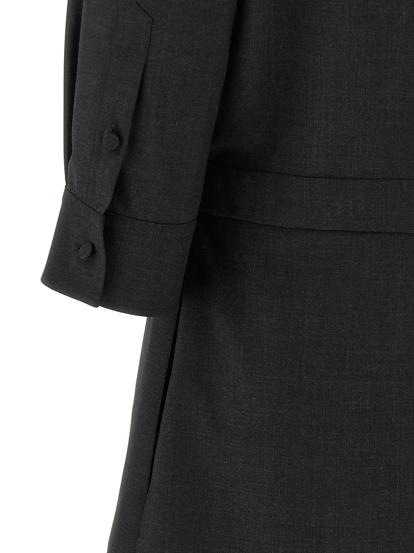 Gucci Gray Wool Short Dress