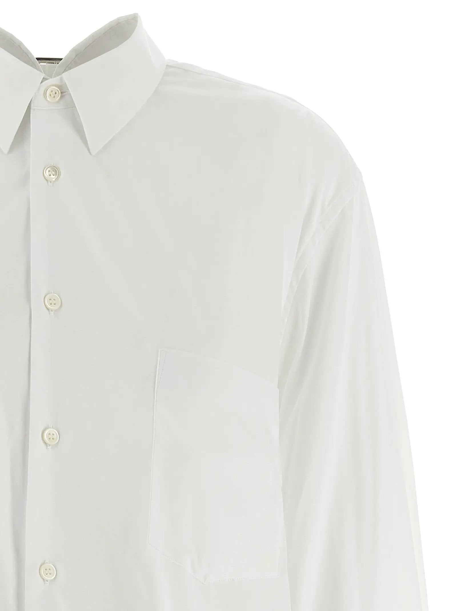 Comme Des Garçons White Cotton Blouse