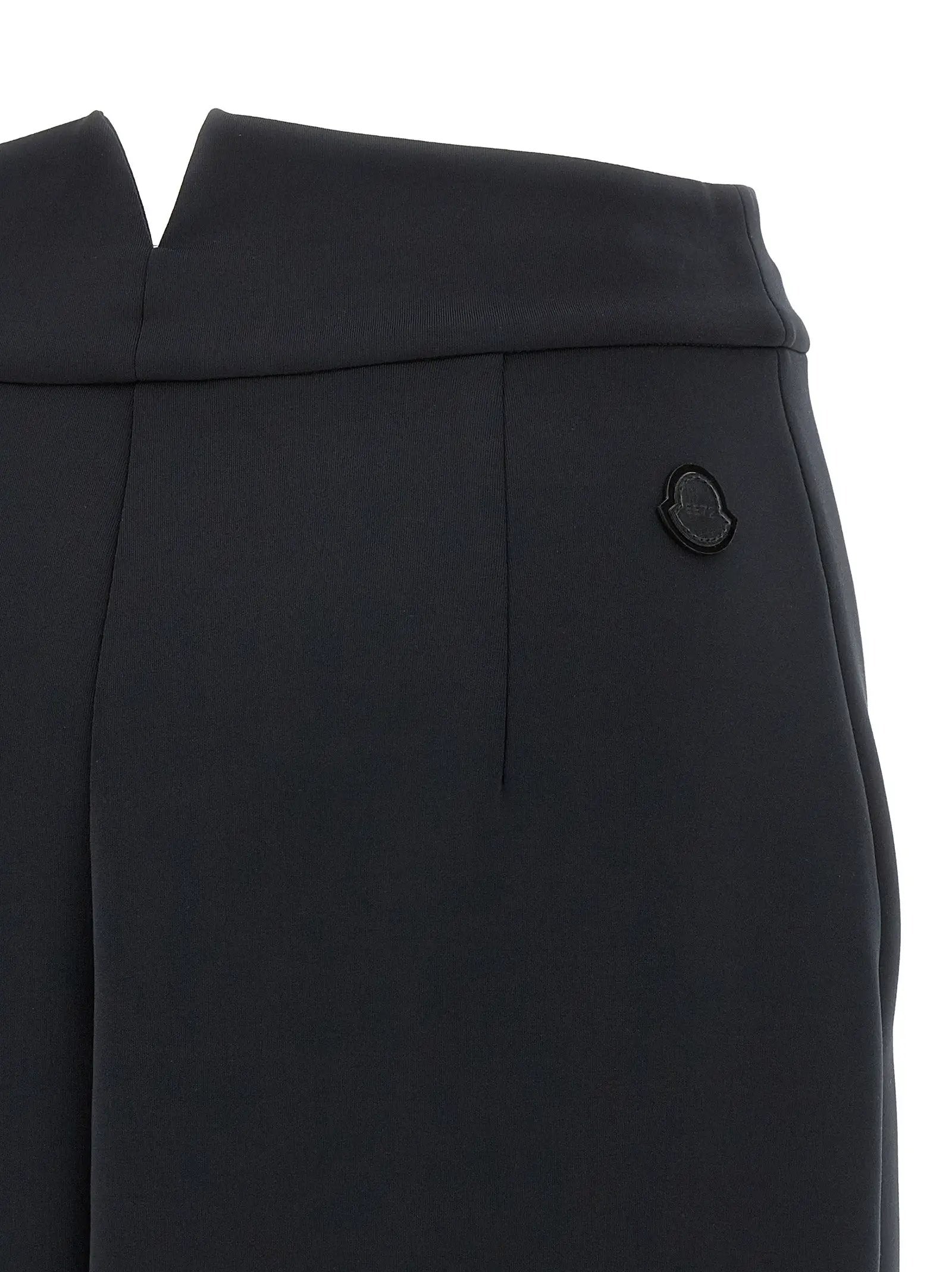 MONCLER GENIUS Black Polyester Midi Skirt