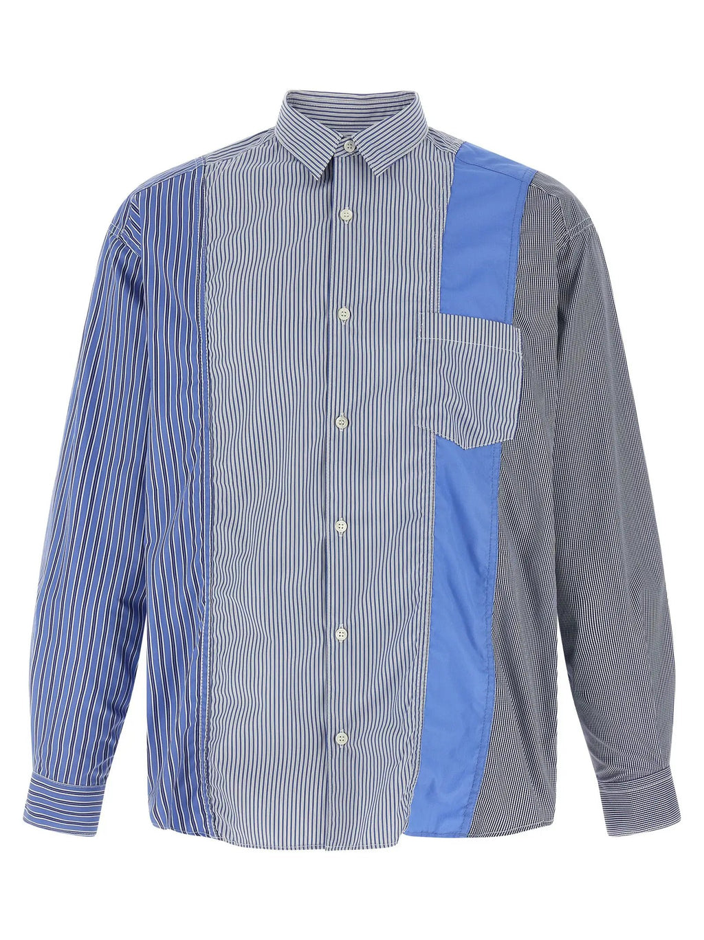 Comme Des Garçons Blue Cotton Blouse