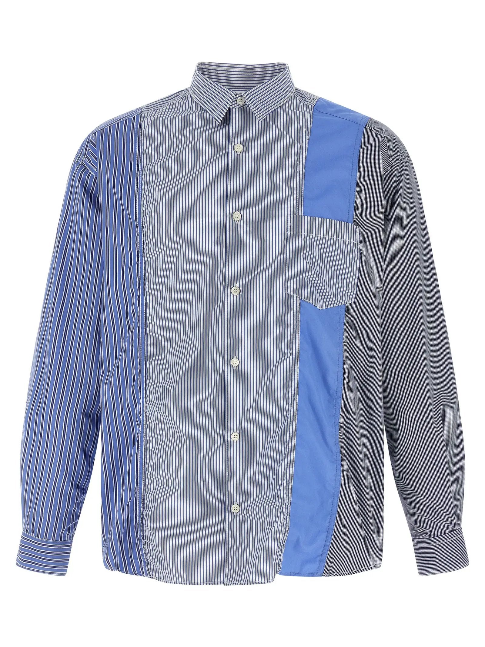 Comme Des Garçons Blue Cotton Blouse