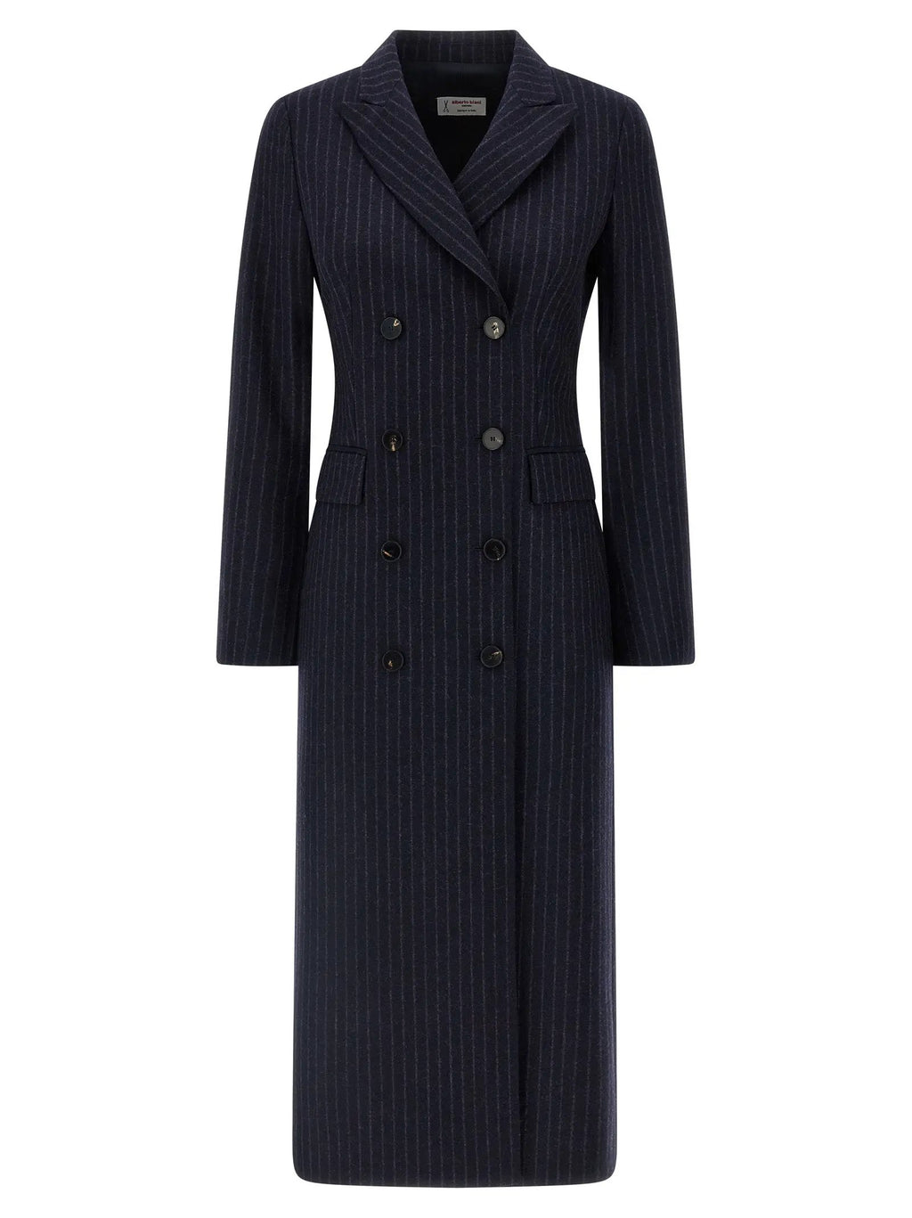 Alberto Biani Blue Virgin Wool Coat