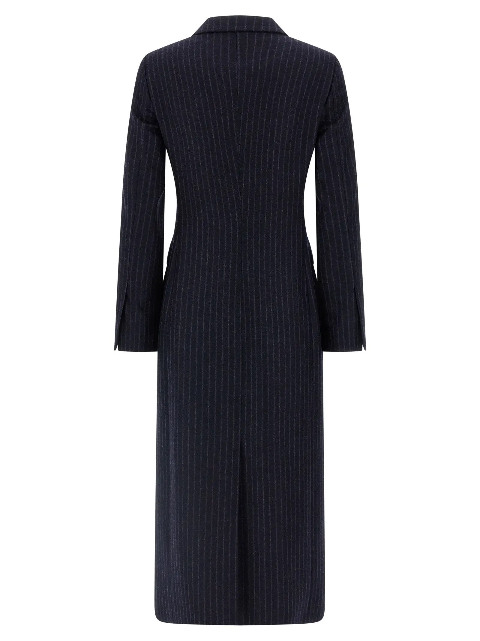 Alberto Biani Blue Virgin Wool Coat