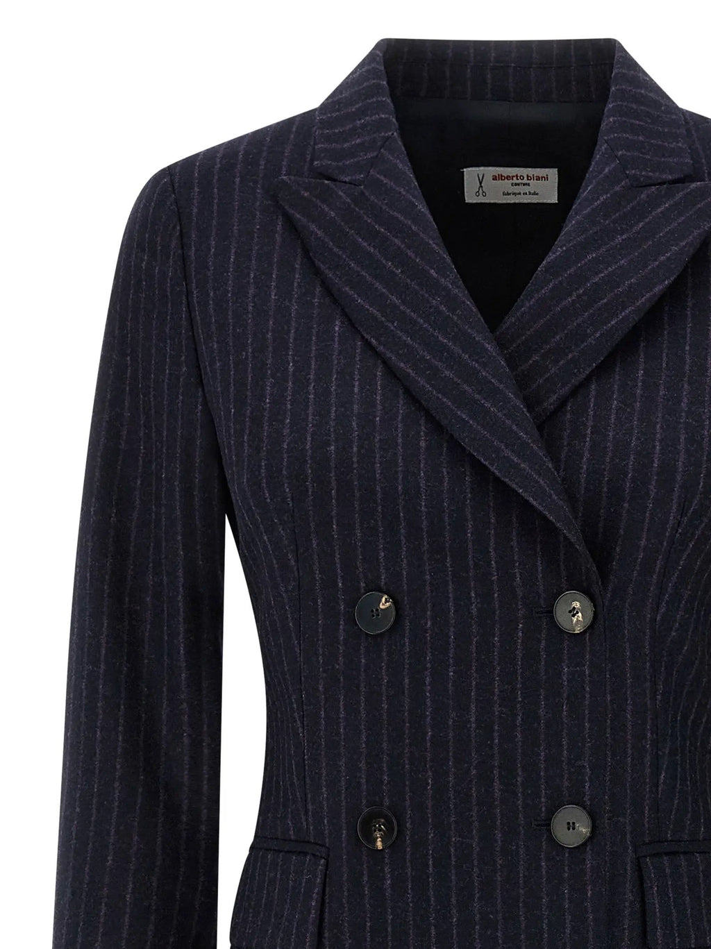 Alberto Biani Blue Virgin Wool Coat