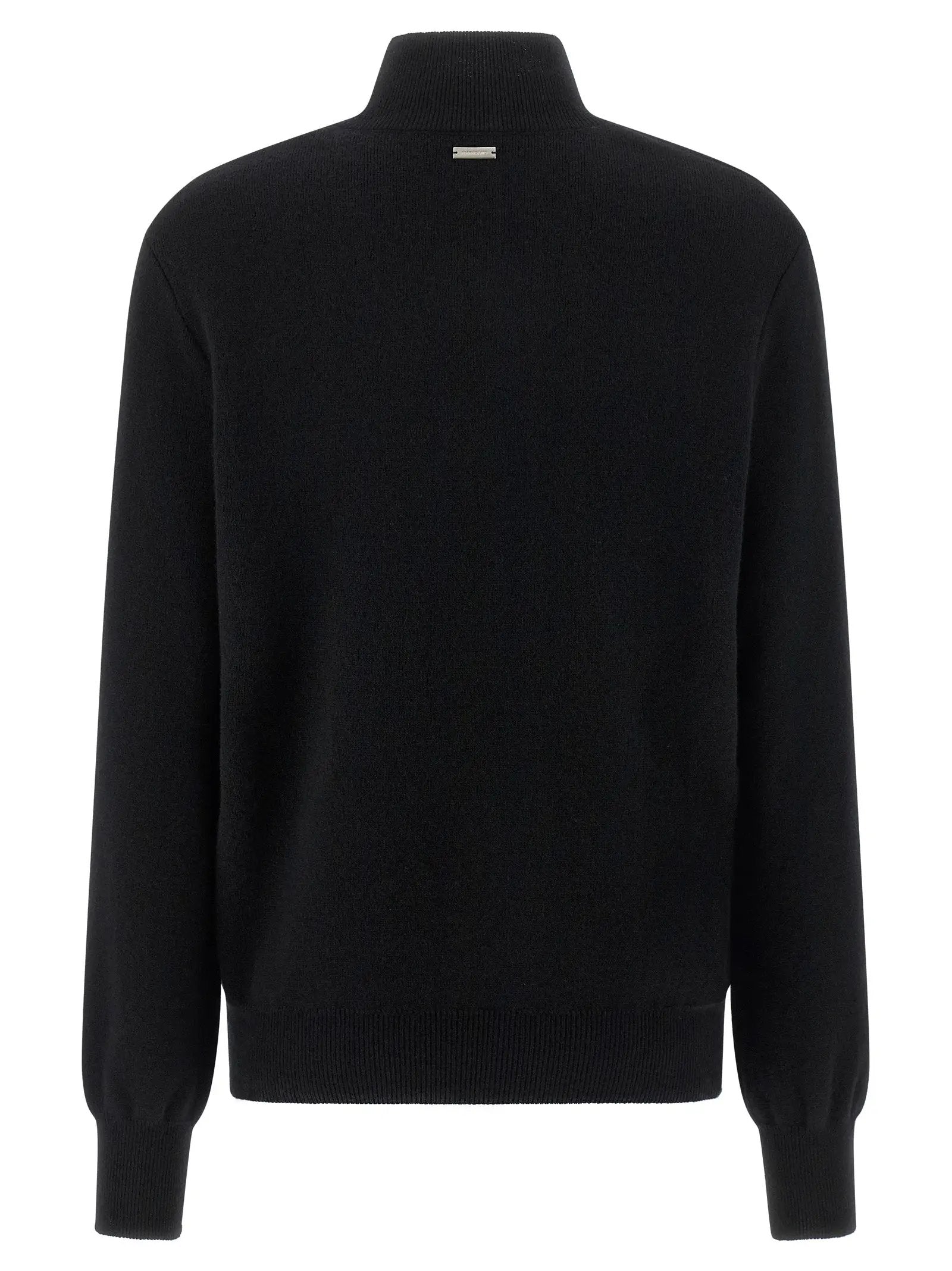 Ferragamo Black Virgin Wool Cardigan