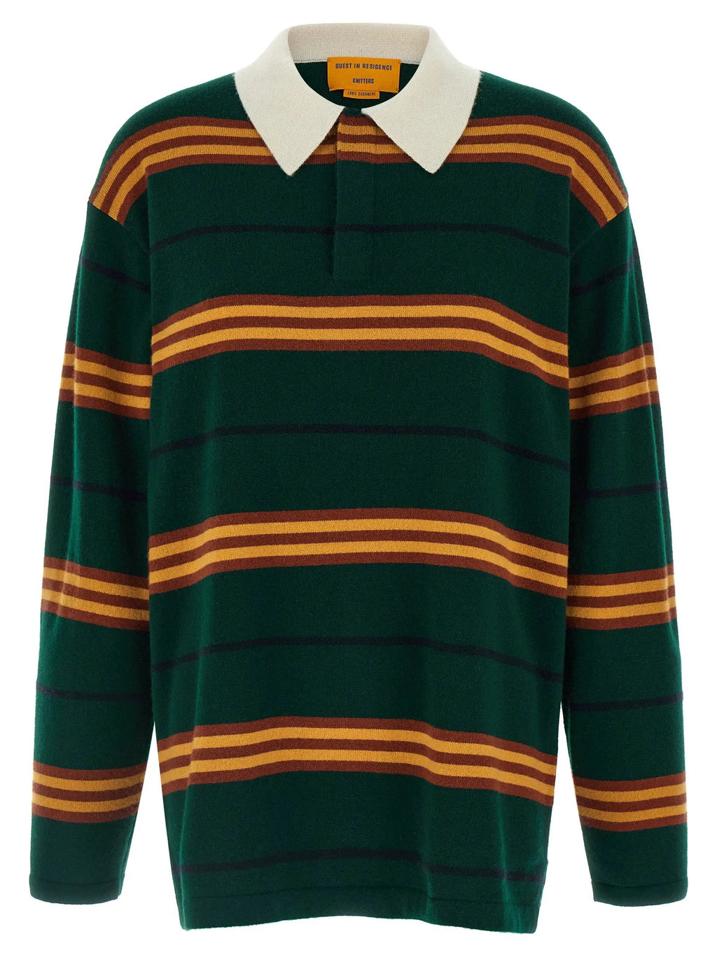 Guest in Residence Bicolor Cashmere Polo Shirt