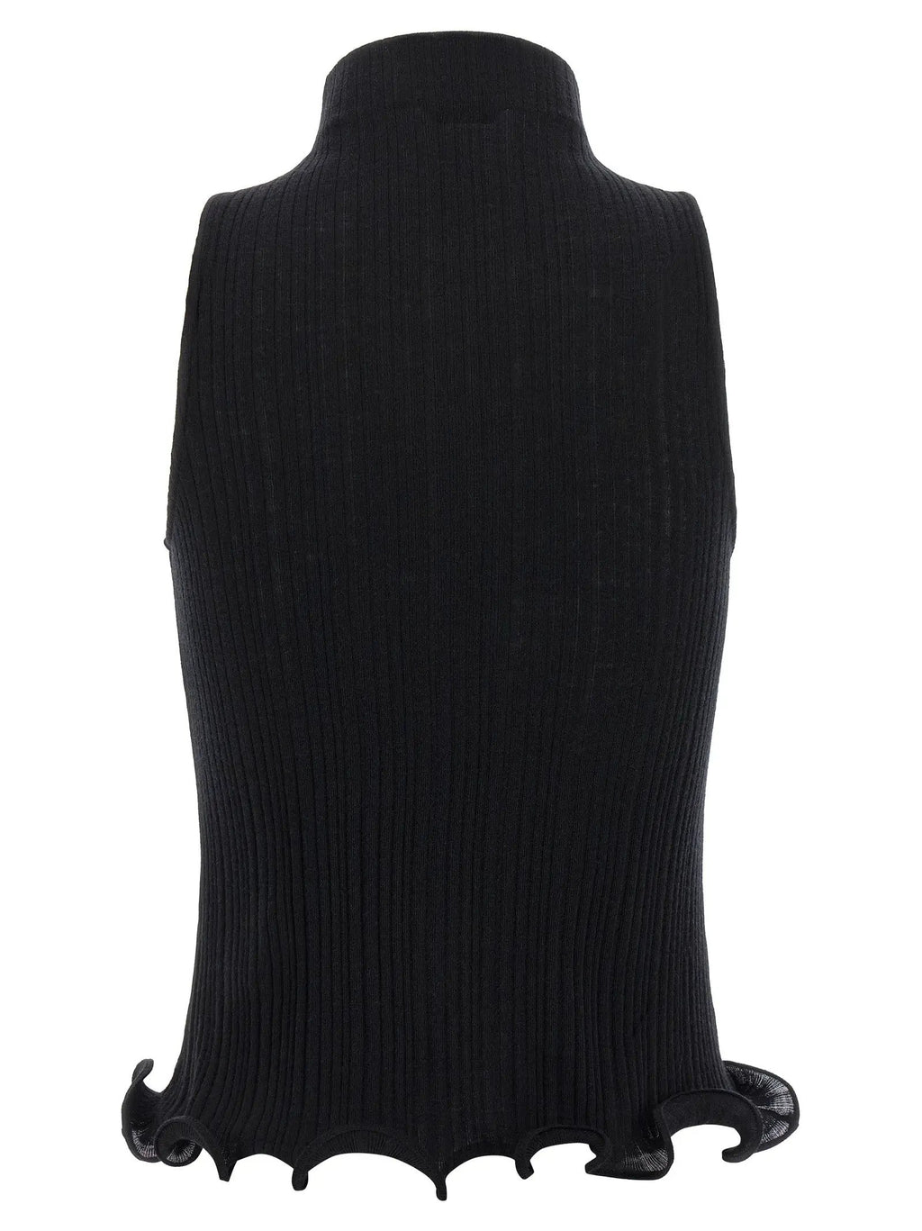 Fendi Black Polyester Sleeveles T-Shirt