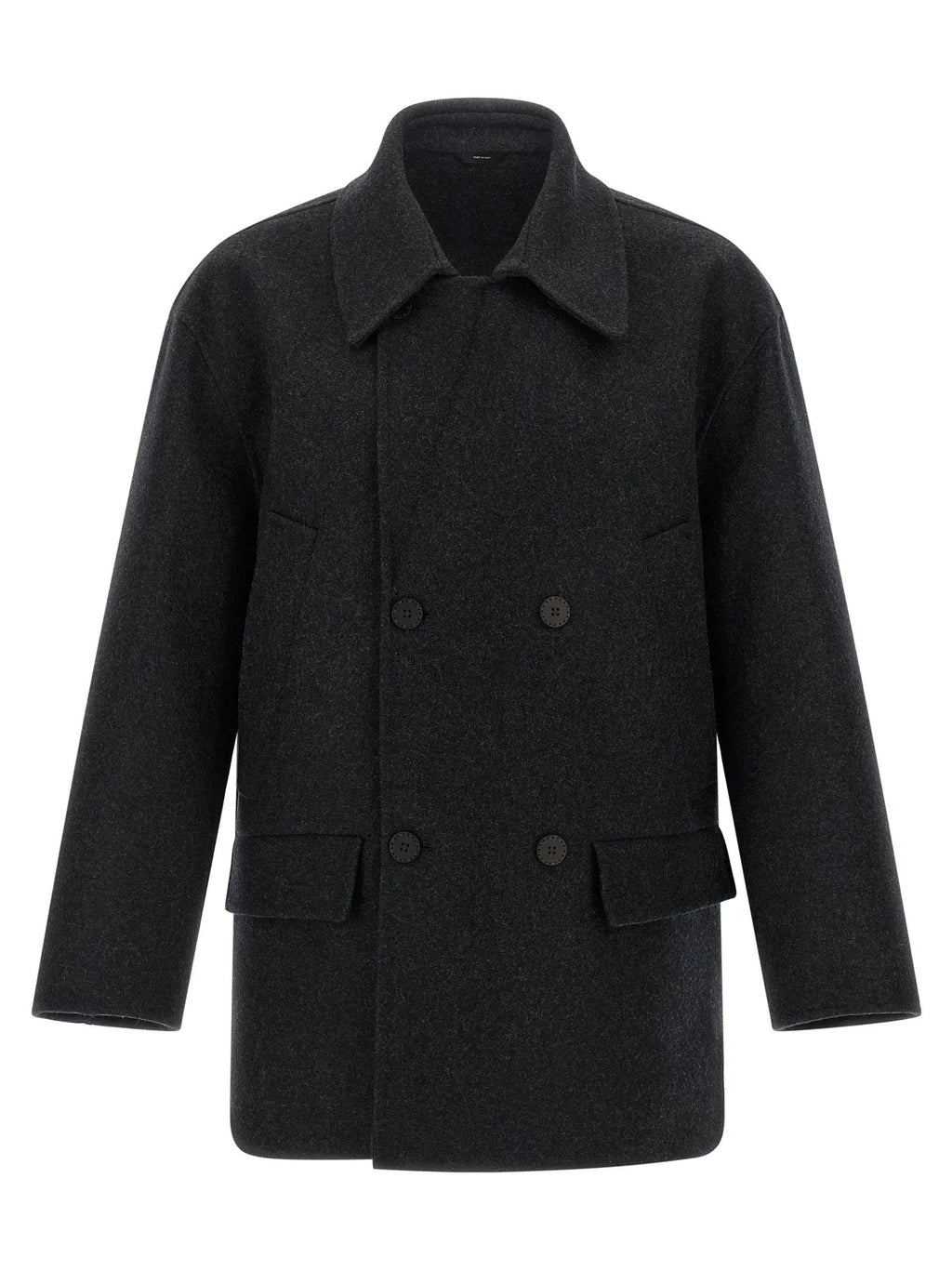 Fendi Gray Virgin Wool Coat
