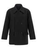 Fendi Gray Virgin Wool Coat