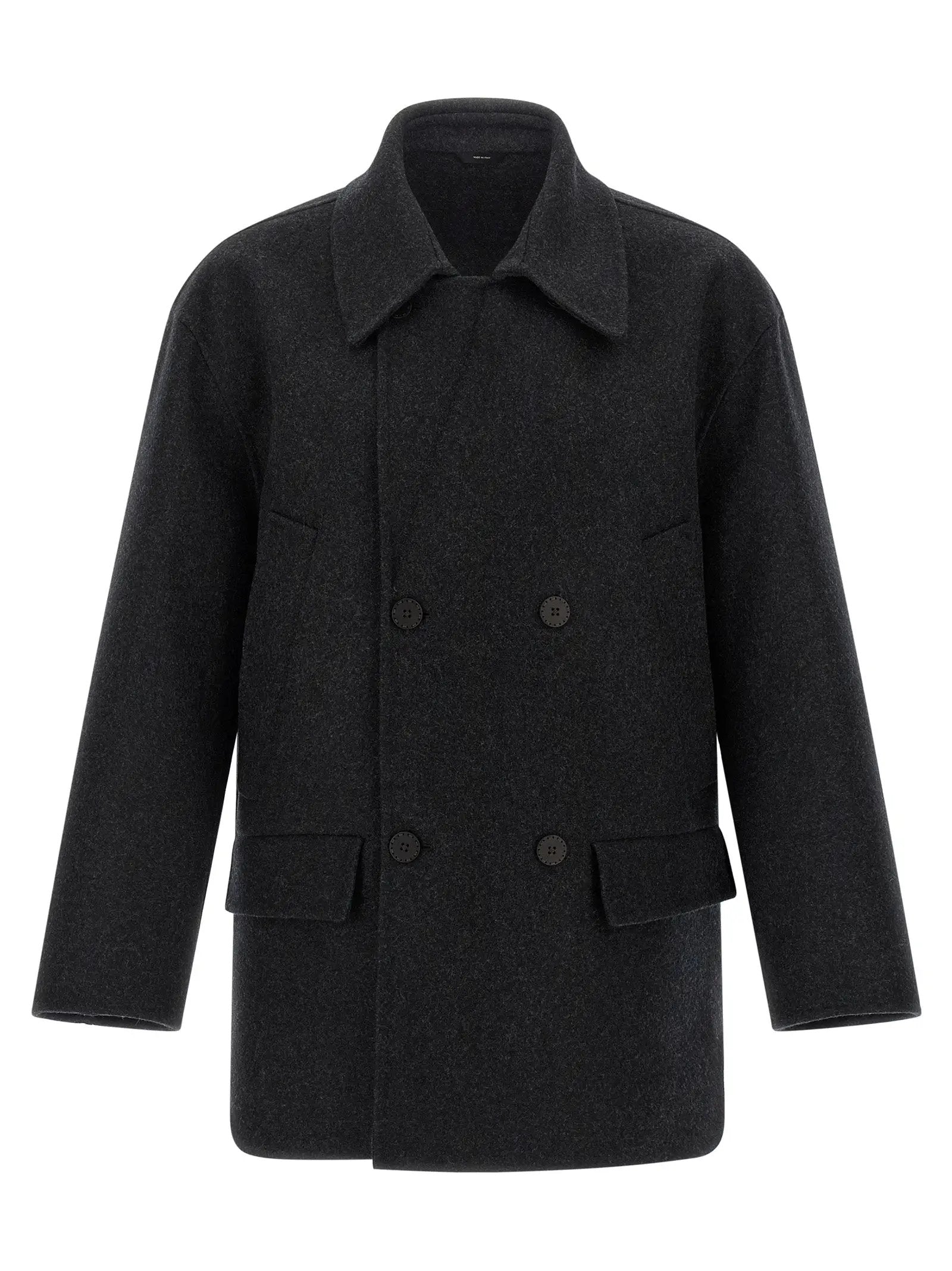 Fendi Gray Virgin Wool Coat