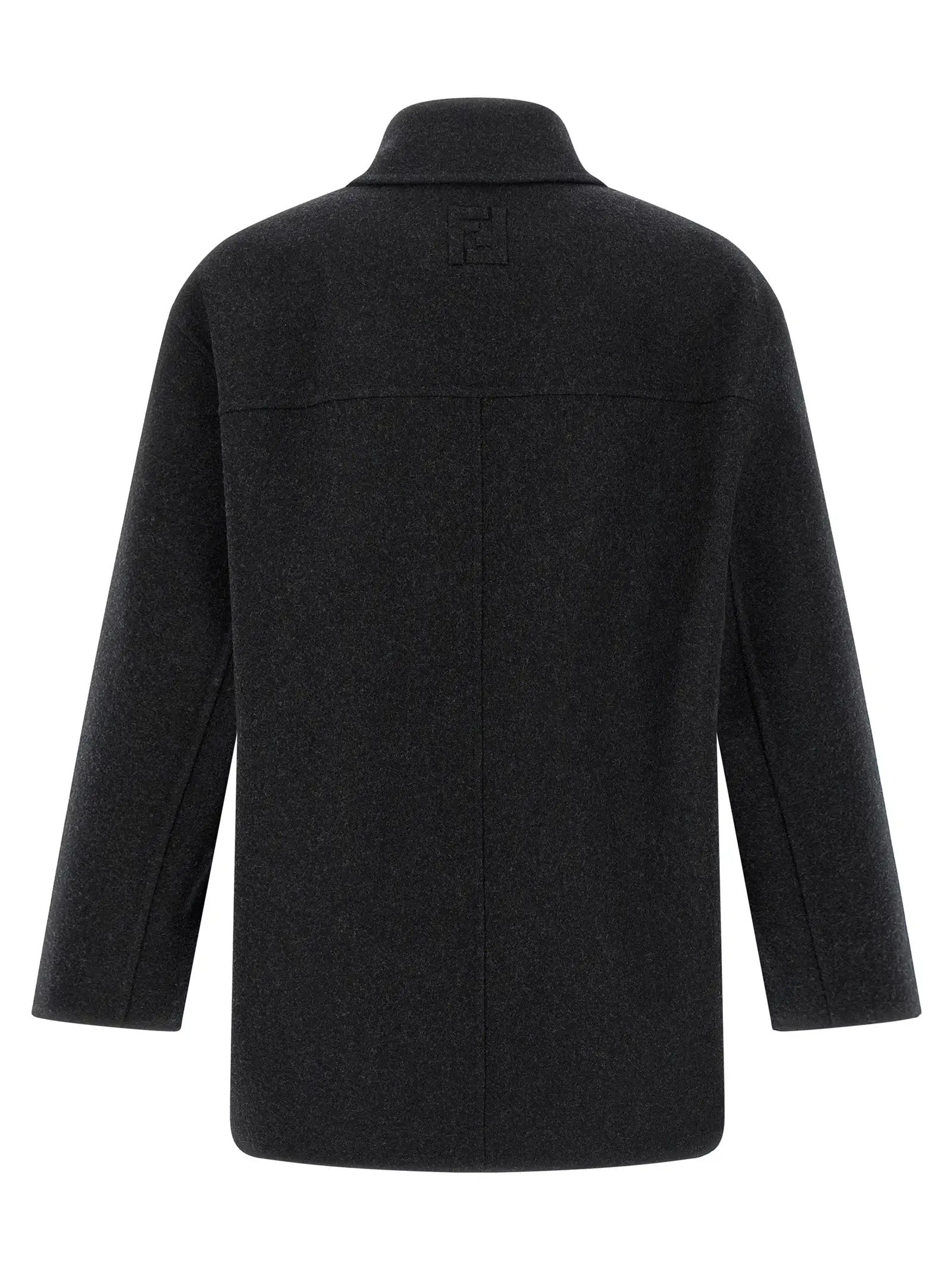 Fendi Gray Virgin Wool Coat