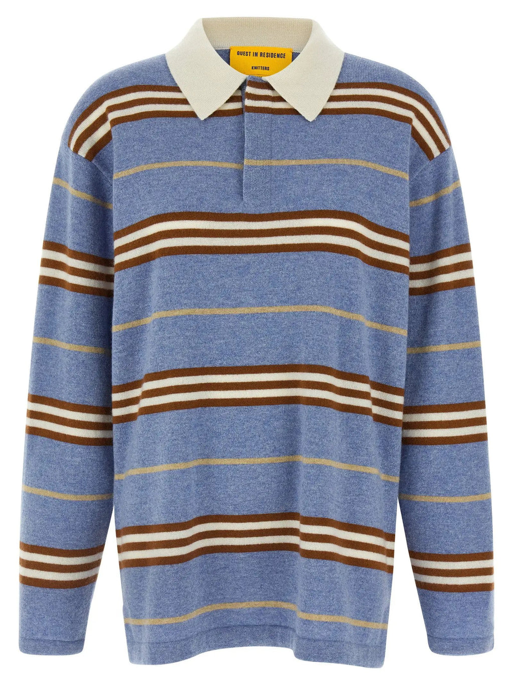 Guest in Residence Blue Cashmere Polo Shirt