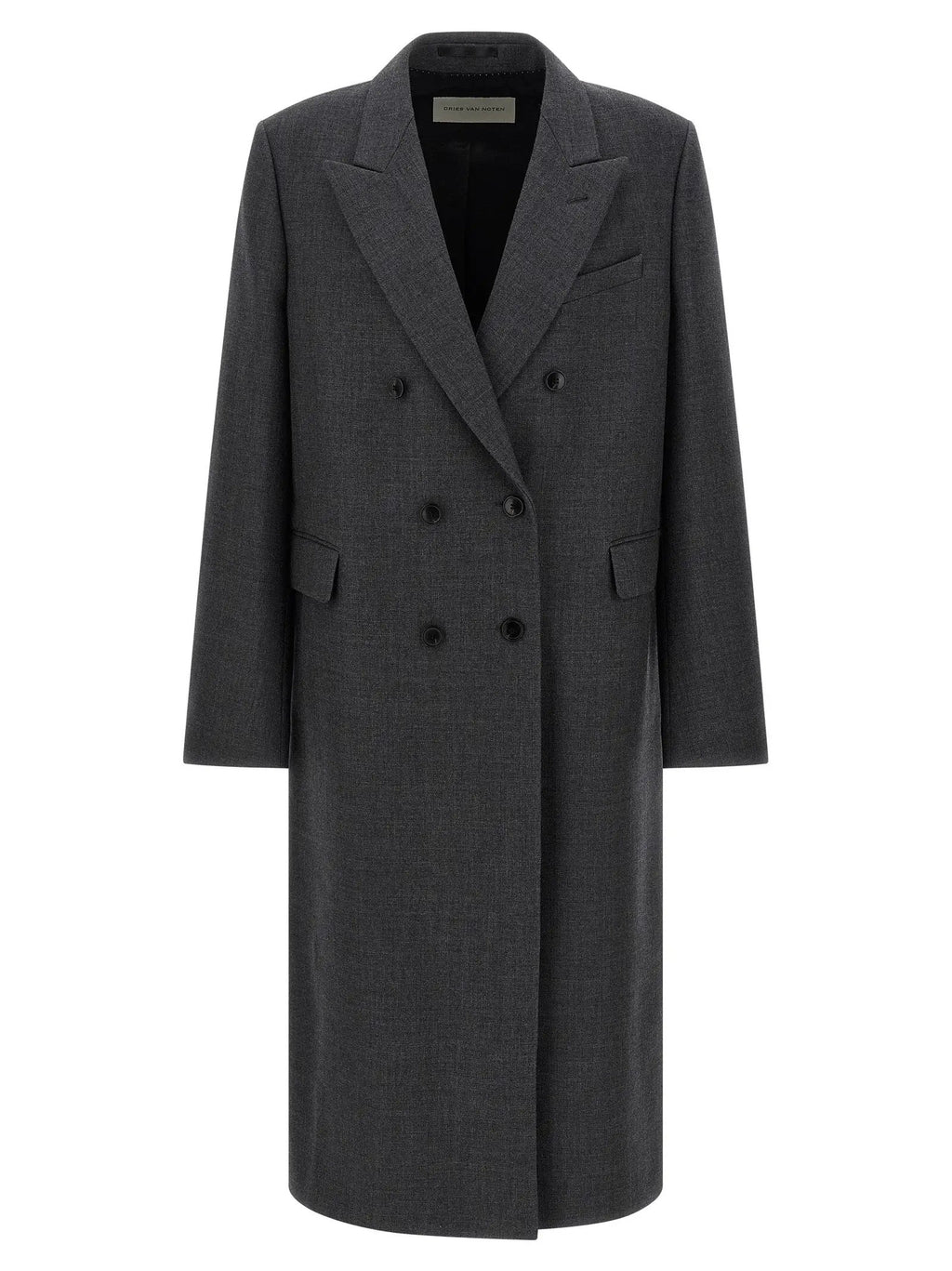 Dries Van Noten Gray Wool Coat
