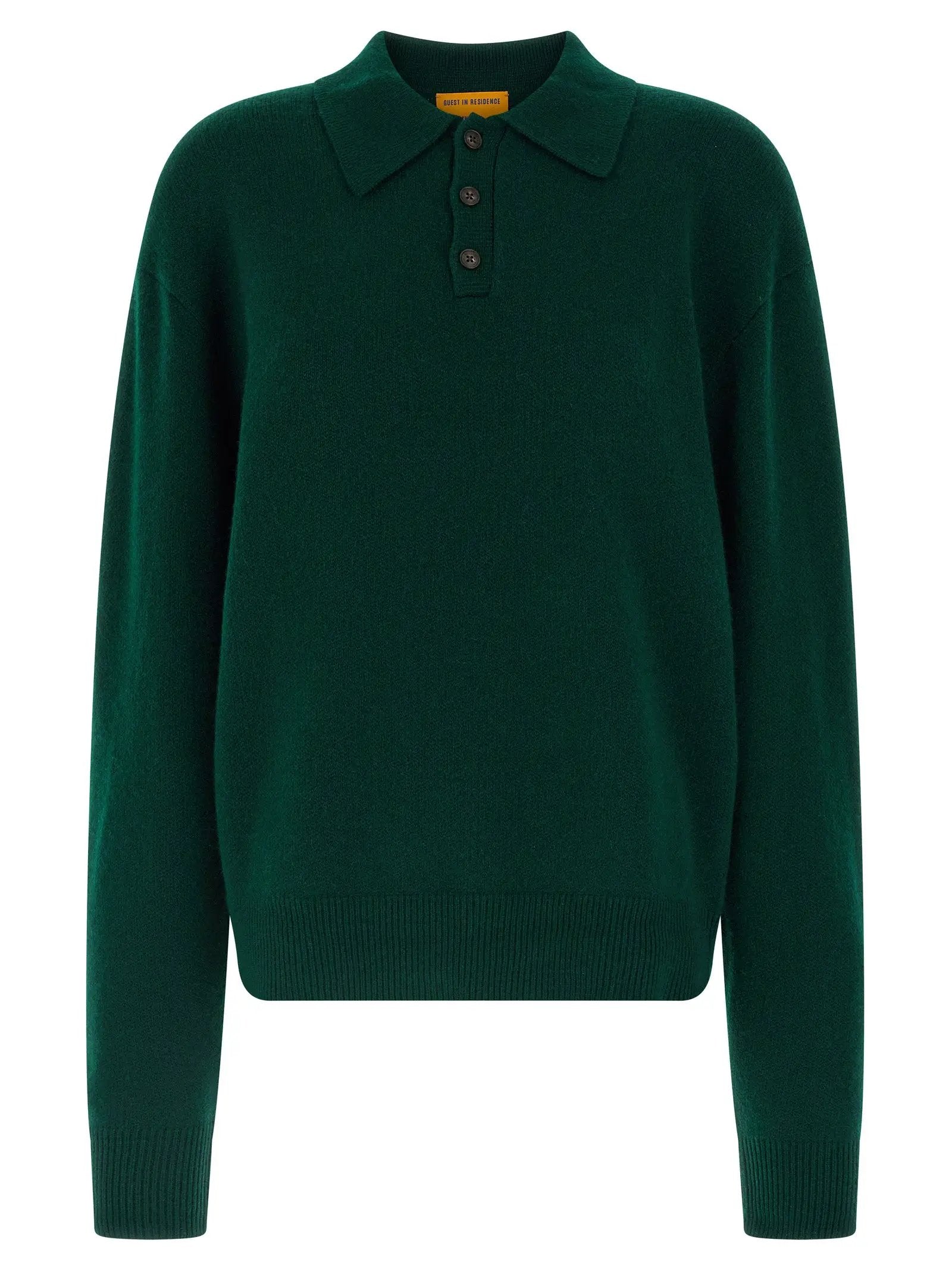 Guest in Residence Bicolor Cashmere Polo Shirt