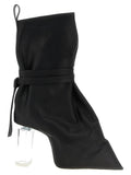 Rick Owens Black Cowhide Ankle Boots