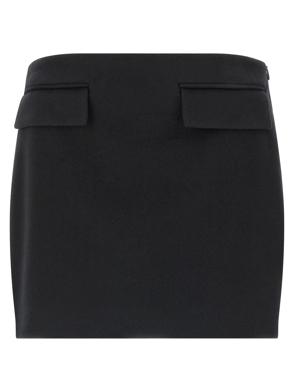 Ferragamo Black Virgin Wool Long Skirt