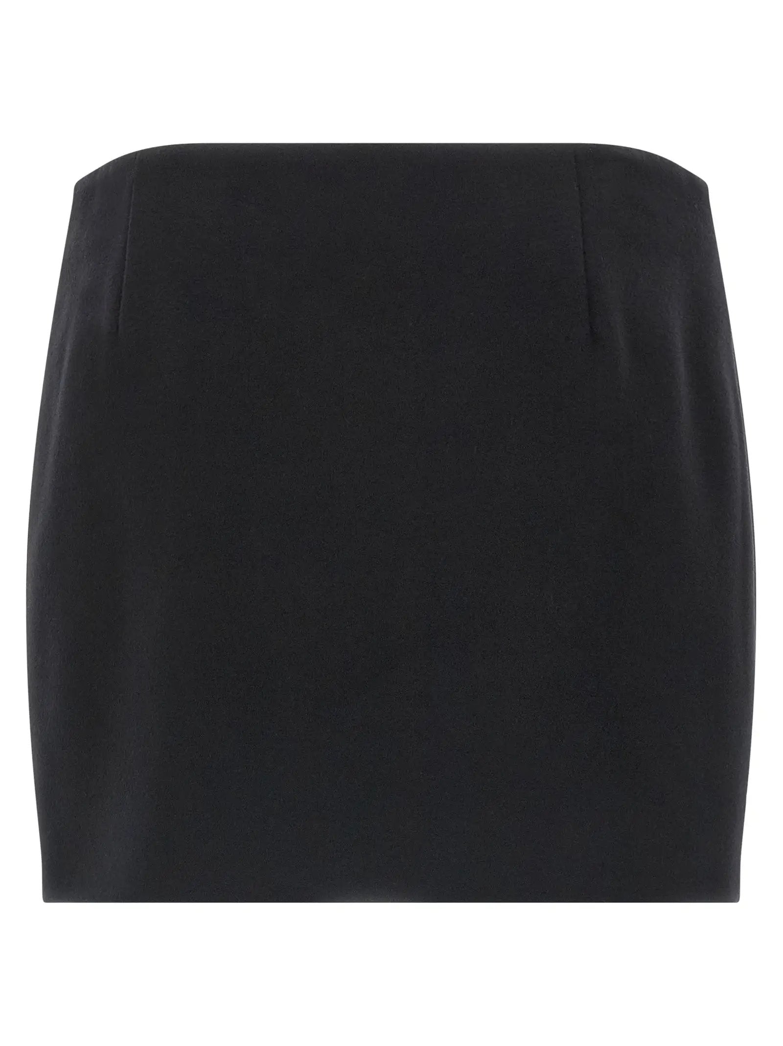 Ferragamo Black Virgin Wool Long Skirt