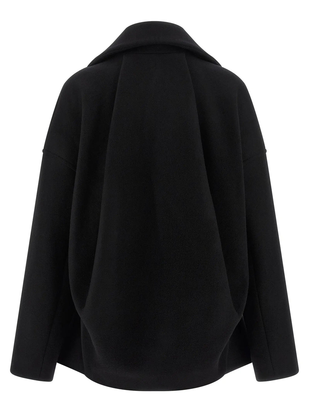 Rick Owens Black Virgin Wool Coat