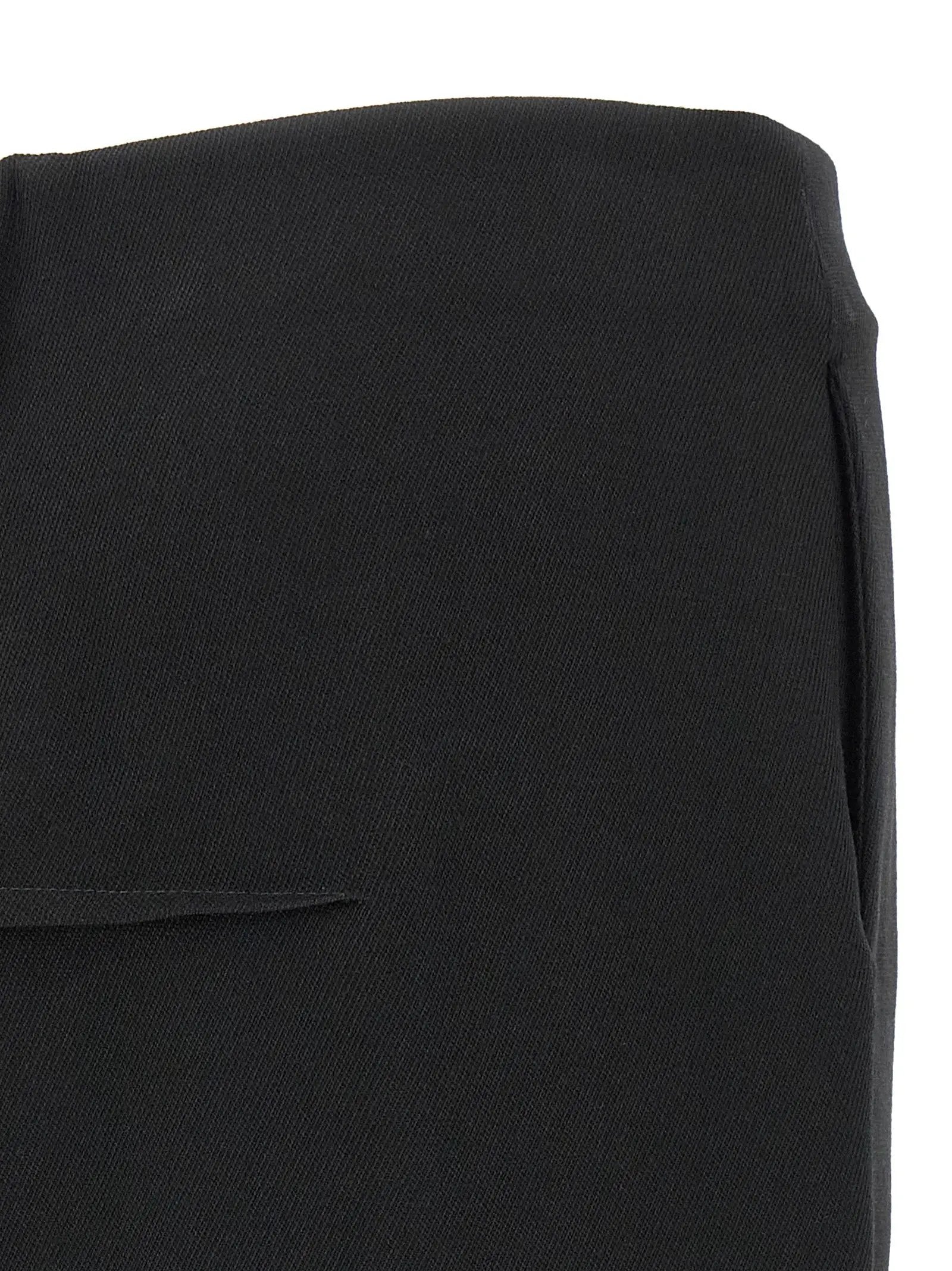 Rick Owens Black Virgin Wool Mini Skirt