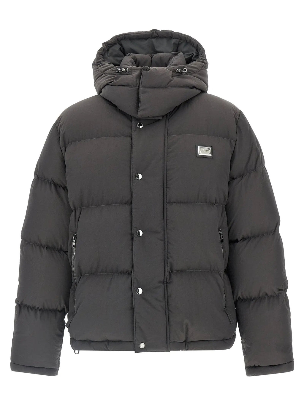 Dolce & Gabbana Veste longue en polyamide gris