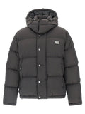 Dolce & Gabbana Veste longue en polyamide gris