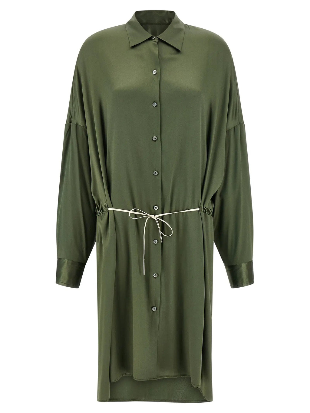 Dries Van Noten Bicolor Silk Midi Dress