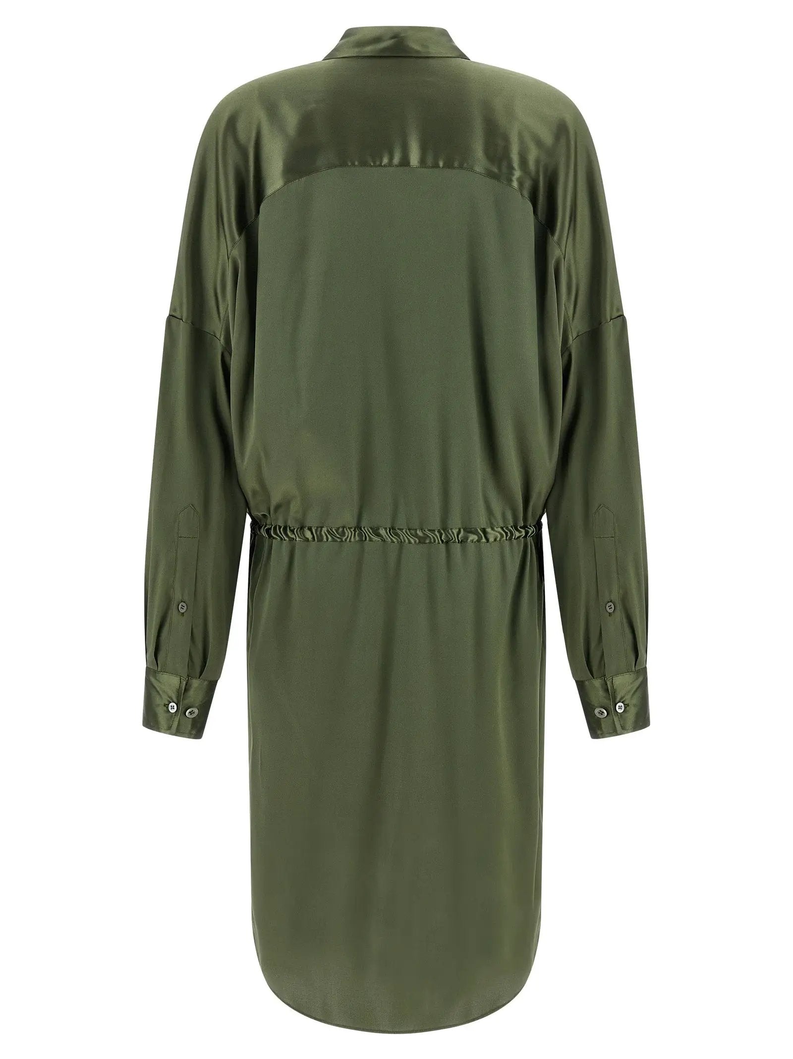 Dries Van Noten Bicolor Silk Midi Dress