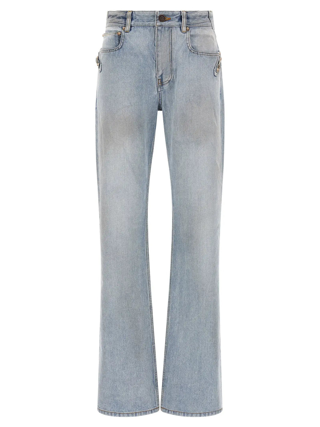Balenciaga Blue Cotton Straight-Leg Jeans